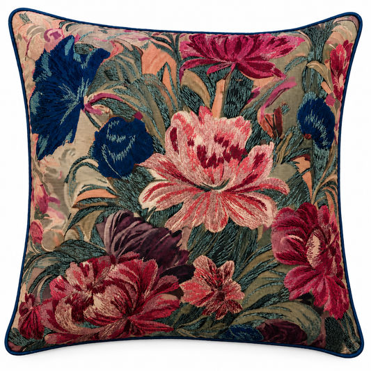 Bloomscape Floral Embroidered Cushion