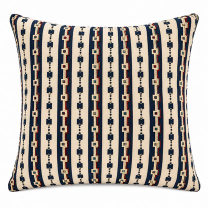 Heritage Stripe Embroidered Cushion