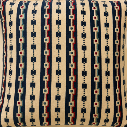 Heritage Stripe Embroidered Cushion