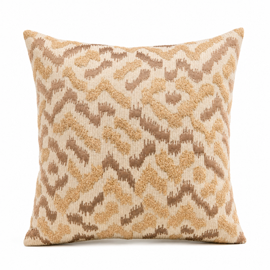 Sandstone Ikat Textured Cushion