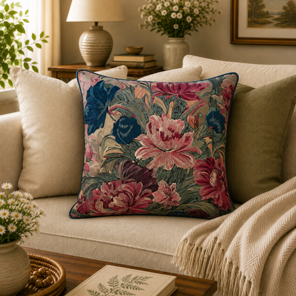 Bloomscape Floral Embroidered Cushion